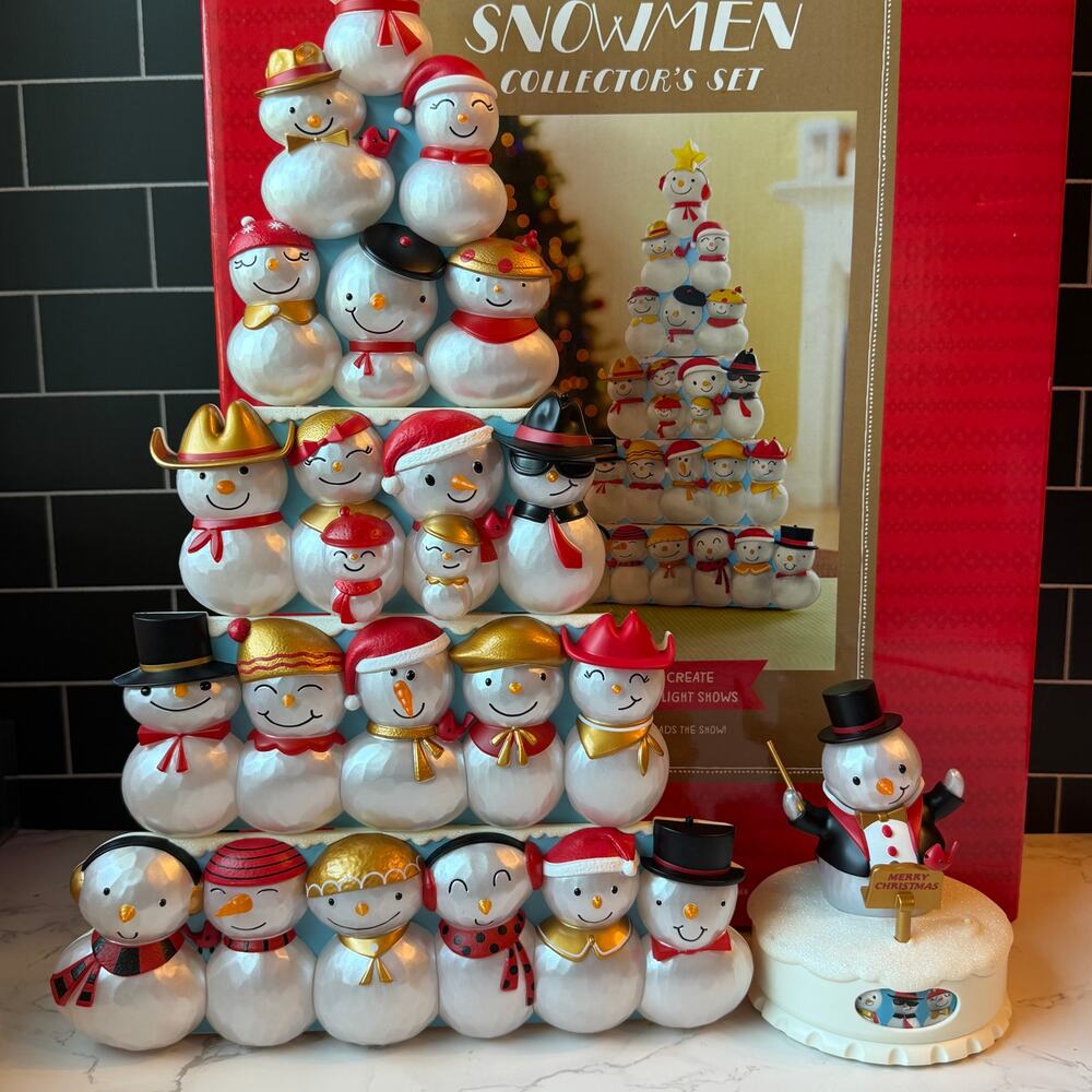 2014 Hallmark Wireless Christmas Convert Snowmen Boxed Set